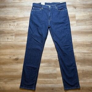 Levis 511 Jeans Men 36x34 Blue Slim Straight Stretch Dark Wash Denim Casual NEW